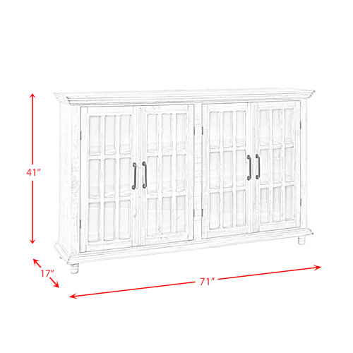 Sand & Stable Cerro 71'' Wide Pine Solid Wood Sideboard & Reviews